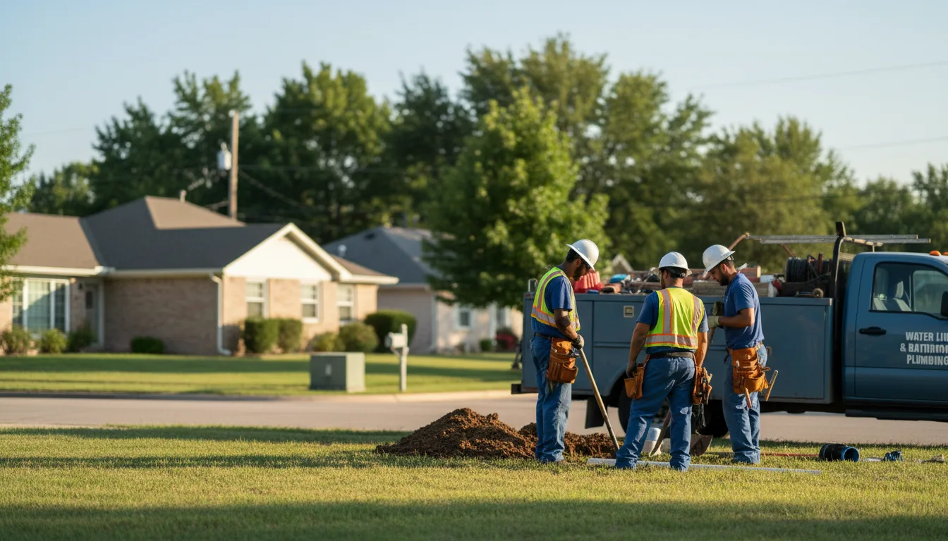 Residential water line and bathroom plumbing service in Salisbury, NC